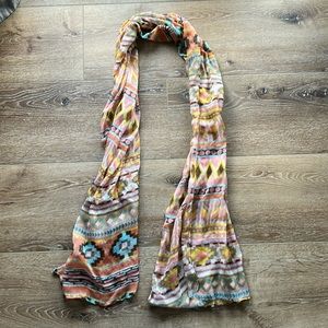 Pink pastel printed scarf